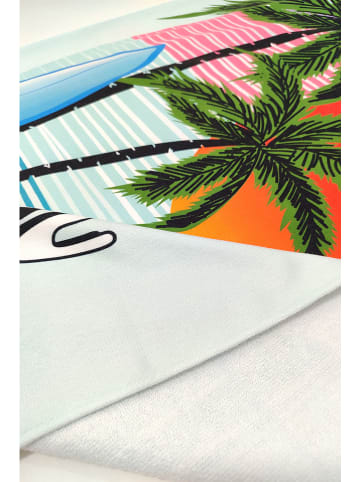 Samimi Strandtuch "Endless Summer" in Hellblau/ Rot/ Grün - (L)150 x (B)75 cm