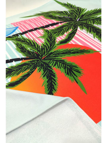 Samimi Strandtuch "Endless Summer" in Hellblau/ Rot/ Grün - (L)150 x (B)75 cm