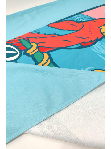 Samimi Strandtuch "Paradise Beach" in Hellblau/ Rot - (L)150 x (B)75 cm
