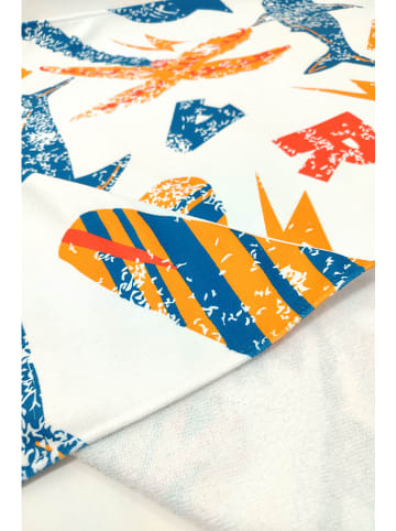 Samimi Strandtuch "Sark Summer" in Creme/ Blau/ Orange - (L)150 x (B)75 cm