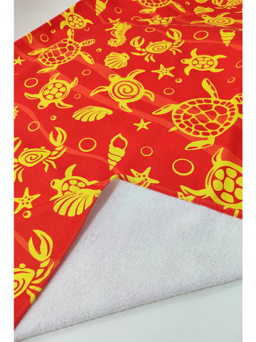 Samimi Strandtuch "Underwater" in Rot/ Gelb - (L)150 x (B)75 cm