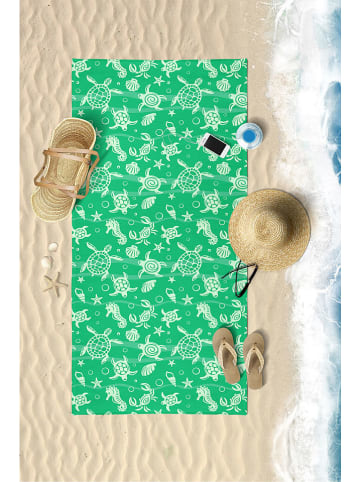 Samimi Ręcznik plażowy "Underwater" w kolorze zielonym - 150 x 75 cm