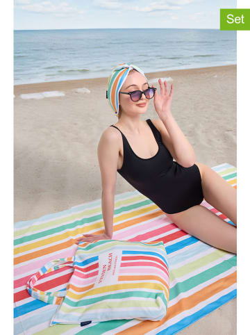 Samimi 3tlg. Strandtuchset in Bunt