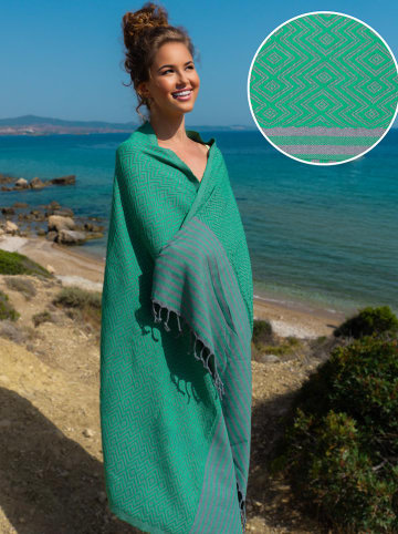 Hammam Hamamdoek groen - (L)180 x (B)100 cm