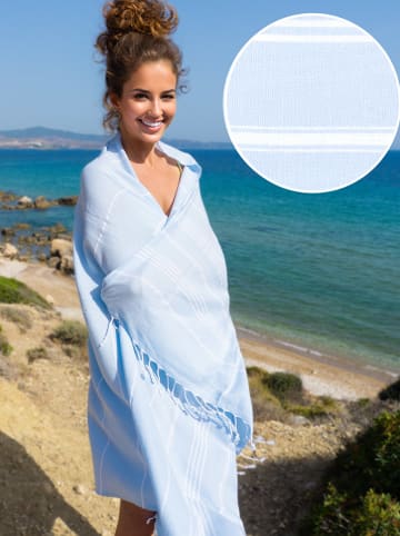 Hammam Hamamtuch in Hellblau - (L)180 x (B)100 cm