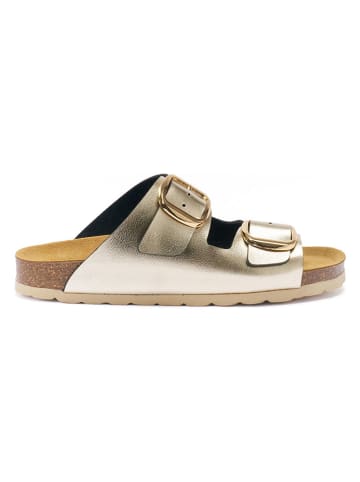 Mandel Slippers goudkleurig