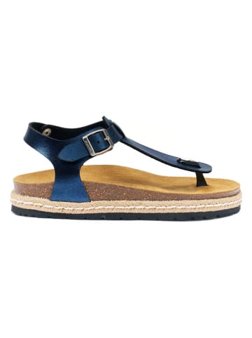 Mandel Zehensandalen in Blau
