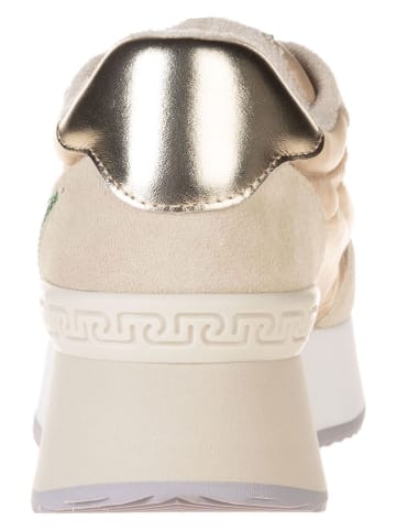 Liu Jo Leren sneakers "Dreamy" beige/groen/goudkleurig