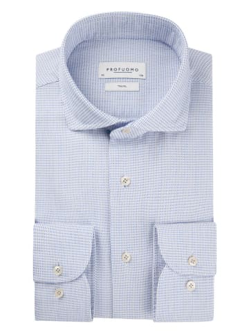 PROFUOMO Blouse lichtblauw/wit