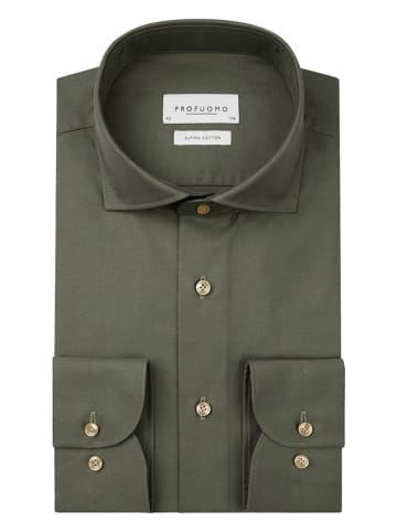 PROFUOMO Blouse donkergroen