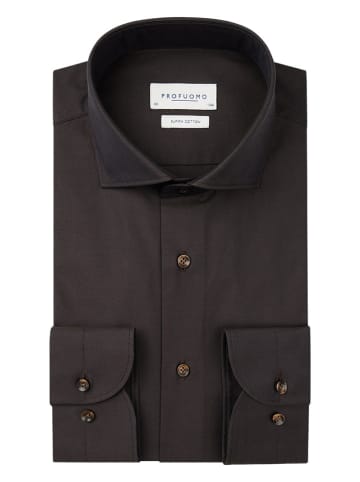 PROFUOMO Blouse donkerbruin
