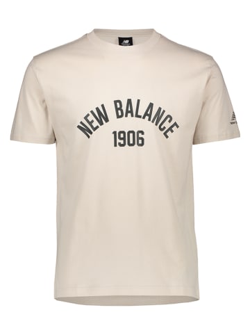 New Balance Koszulka "Essentials Varsity" w kolorze beżowym