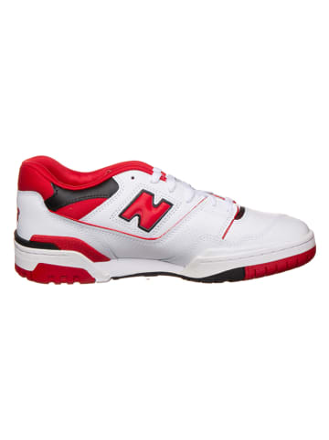 New Balance Skórzane sneakersy "550" w kolorze biało-czerwonym