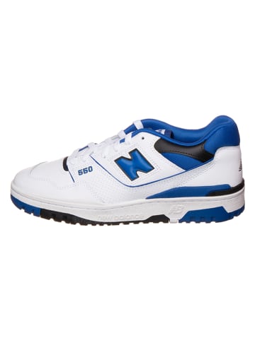 New Balance Leder-Sneakers "550" in Weiß/ Blau