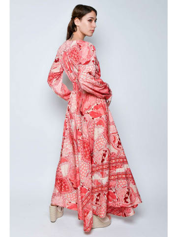 Tarifa Kleid in Rot/ Rosa/ Weiß