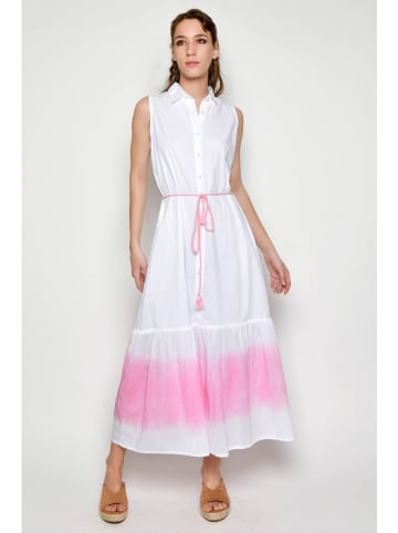 Tarifa Kleid in Weiß/ Rosa