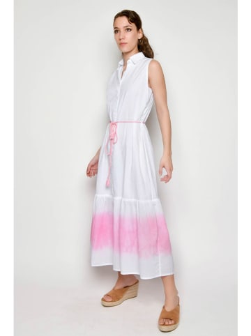 Tarifa Kleid in Weiß/ Rosa