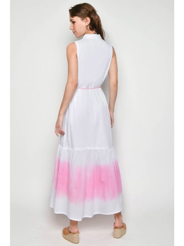 Tarifa Kleid in Weiß/ Rosa