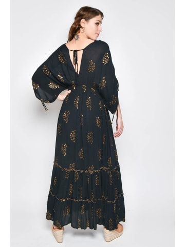 Tarifa Kleid in Schwarz/ Gold
