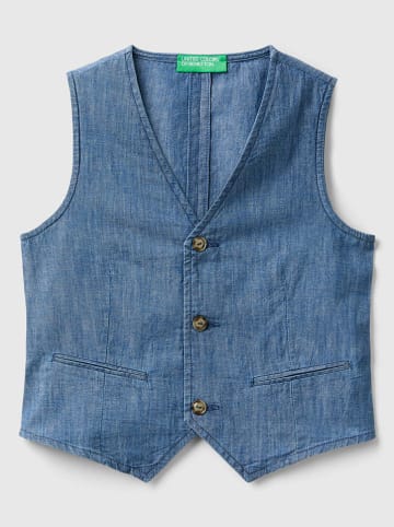 Benetton Kamizelka dżinsowa w kolorze niebieskim