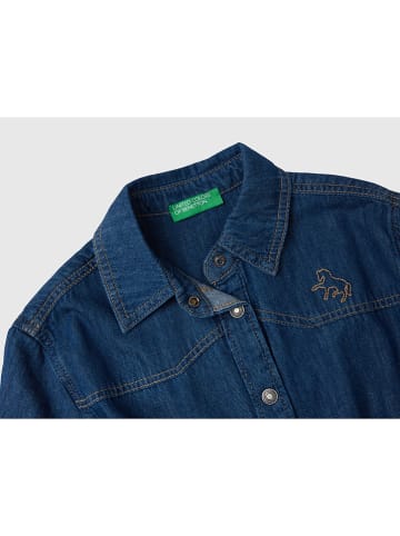 Benetton Jeans-Kleid in Dunkelblau