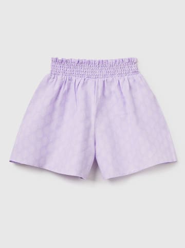Benetton Lniane szorty w kolorze fioletowym