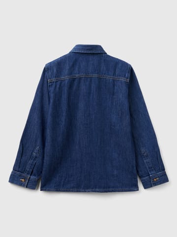 Benetton Spijkerblouse donkerblauw
