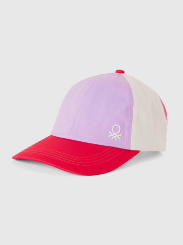 Benetton Cap in Rot/ Lila