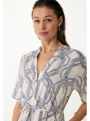 Mexx Kleid in Creme/ Blau