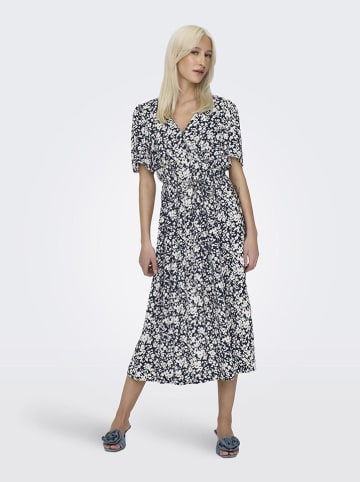 ONLY Kleid "Halia" in Dunkelblau/ Weiß