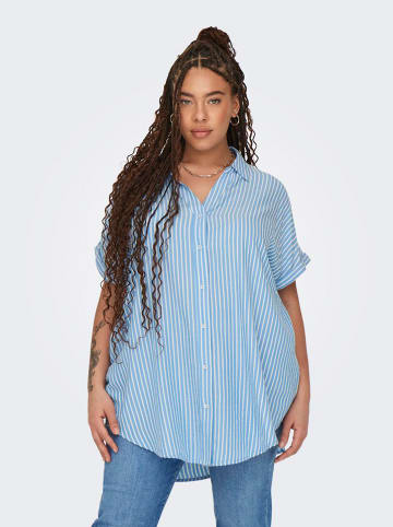 ONLY Carmakoma Blouse "Penna" lichtblauw