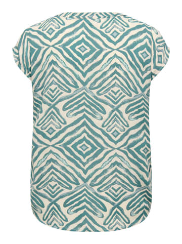 ONLY Carmakoma Shirt "Hilla" in Beige/ Türkis