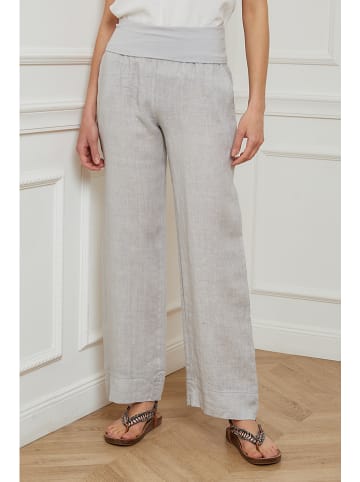 Plume Linnen broek "Derwan" grijs