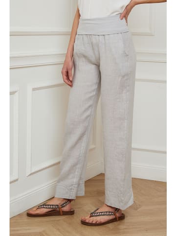 Plume Linnen broek "Derwan" grijs