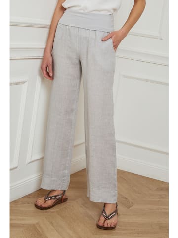 Plume Linnen broek "Derwan" grijs
