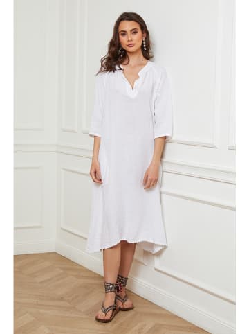 Plume Leinen-Kleid "Devalone" in Weiß
