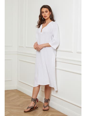 Plume Leinen-Kleid "Devalone" in Weiß