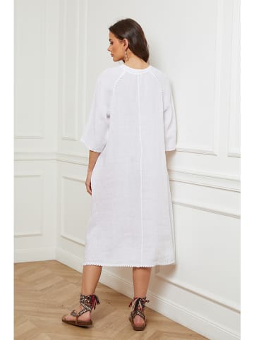 Plume Linnen jurk "Devalone" wit