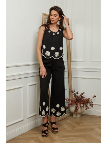 Plume Top "Maella" in Schwarz