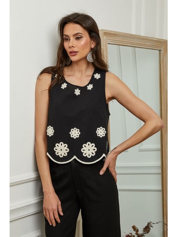 Plume Top "Maella" in Schwarz