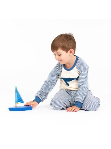 Sense Organics Pyjama "Long John" in Blau