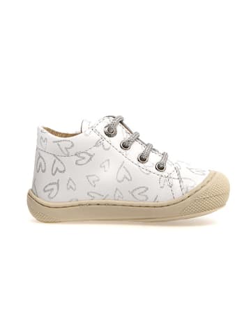 Naturino Leren loopleerschoenen "Cocoon" wit/zilverkleurig