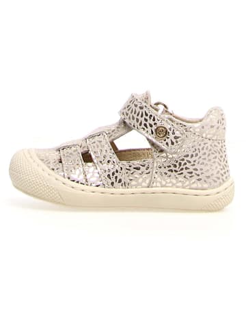 Naturino Leder-Halbsandalen "Bede" in Creme/ Silber