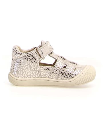 Naturino Leder-Halbsandalen "Bede" in Creme/ Silber