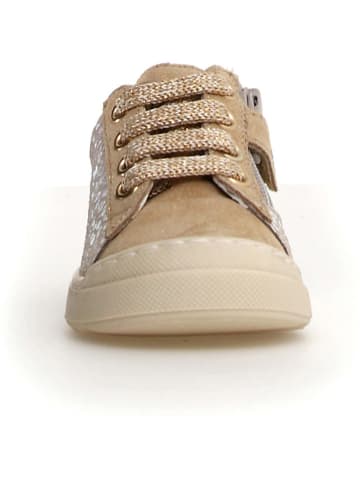 Naturino Leder-Sneakers "Eindhoven" in Gold/ Hellbraun/ Weiß