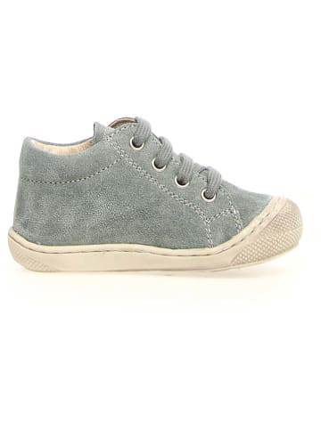 Naturino Leder-Sneakers "Macks" in Hellblau/ Gelb