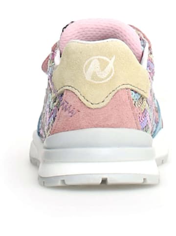 Naturino Leder-Sneakers "Quelly" in Rosa/ Weiß/ Gelb
