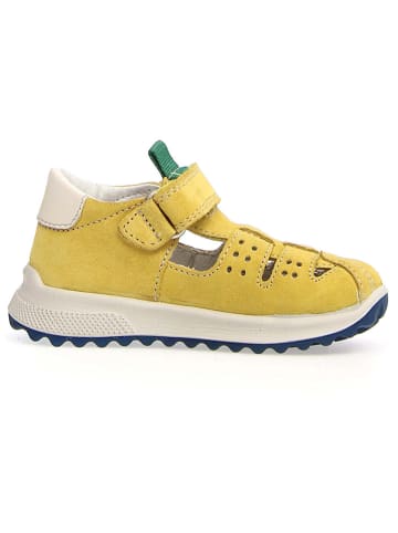 Naturino Leder-Halbsandalen "Muffy" in Gelb/ Dunkelblau