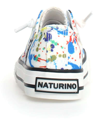 Naturino Sneakersy "Ayasy" w kolorze białym ze wzorem