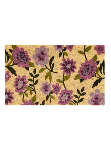 Hamat Kokos-Fußmatte "Ruco" in Lila/ Beige - (L)45 x (B)75 cm
